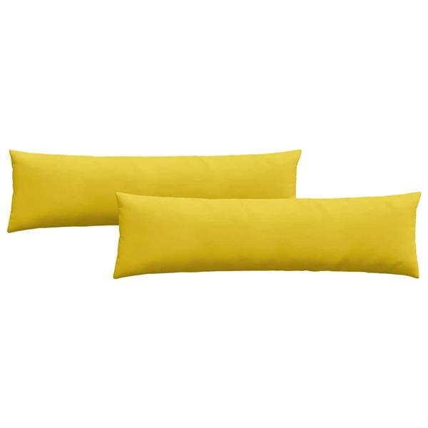Grote foto vidaxl sofa kussens 2 pcs geel 145 x 40 cm katoen stof huis en inrichting woningdecoratie