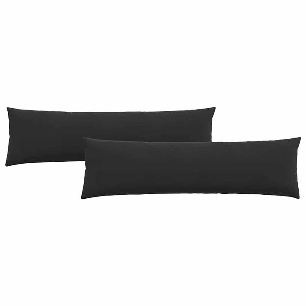 Grote foto vidaxl sofa kussens 2 pcs zwart 145 x 40 cm katoen stof huis en inrichting woningdecoratie