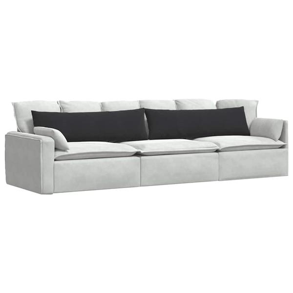 Grote foto vidaxl sofa kussens 2 pcs zwart 145 x 40 cm katoen stof huis en inrichting woningdecoratie