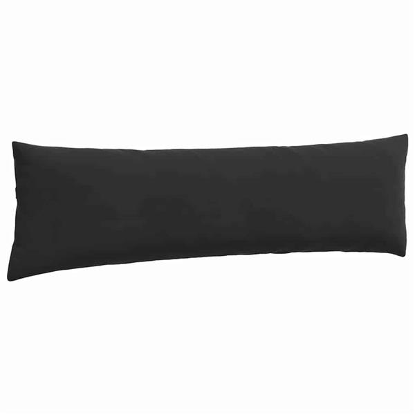 Grote foto vidaxl sofa kussens 2 pcs zwart 145 x 40 cm katoen stof huis en inrichting woningdecoratie