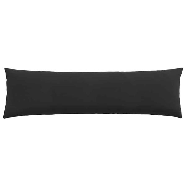Grote foto vidaxl sofa kussens 2 pcs zwart 145 x 40 cm katoen stof huis en inrichting woningdecoratie