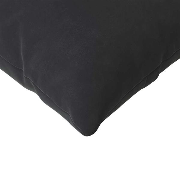 Grote foto vidaxl sofa kussens 2 pcs zwart 145 x 40 cm katoen stof huis en inrichting woningdecoratie