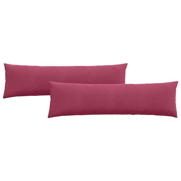 Grote foto vidaxl sofa kussens 2 pcs wijnrood 145 x 40 cm katoen stof huis en inrichting woningdecoratie