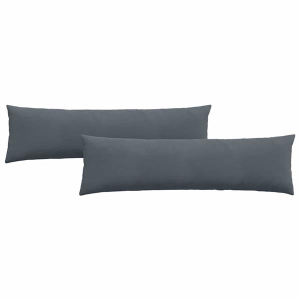Grote foto vidaxl sofa kussens 2 pcs donkergrijs 145 x 40 cm katoen stof huis en inrichting woningdecoratie