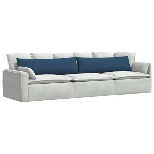 Grote foto vidaxl sofa kussens 2 pcs blauw 145 x 40 cm stof huis en inrichting woningdecoratie