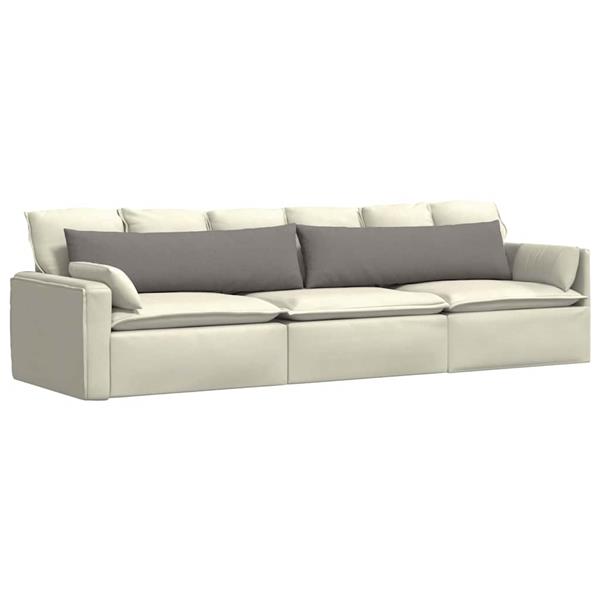 Grote foto vidaxl sofa kussens 2 pcs taupe 145 x 40 cm stof huis en inrichting woningdecoratie