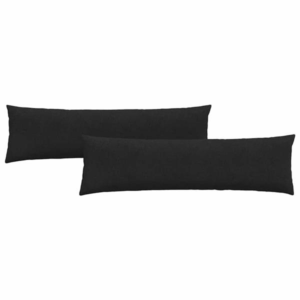 Grote foto vidaxl sofa kussens 2 pcs zwart 145 x 40 cm stof huis en inrichting woningdecoratie