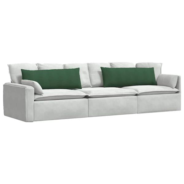 Grote foto vidaxl sofa kussens 2 pcs donkergroen 120 x 40 cm katoen stof huis en inrichting woningdecoratie