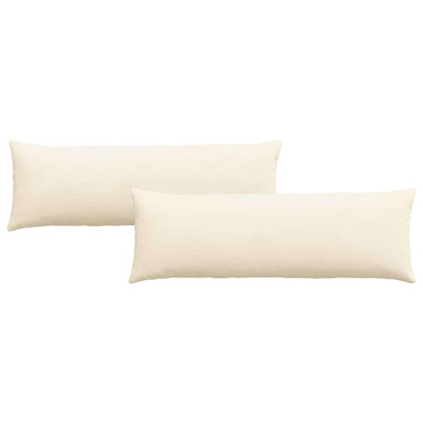 Grote foto vidaxl sofa kussens 2 pcs cr me 120 x 40 cm katoen stof huis en inrichting woningdecoratie