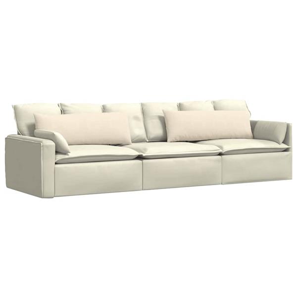 Grote foto vidaxl sofa kussens 2 pcs cr me 120 x 40 cm katoen stof huis en inrichting woningdecoratie