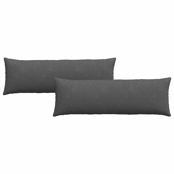 Grote foto vidaxl sofa kussens 2 pcs donkergrijs 120 x 40 cm katoen stof huis en inrichting woningdecoratie