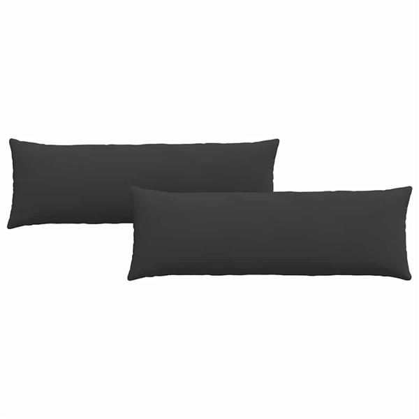 Grote foto vidaxl sofa kussens 2 pcs zwart 120 x 40 cm stof huis en inrichting woningdecoratie