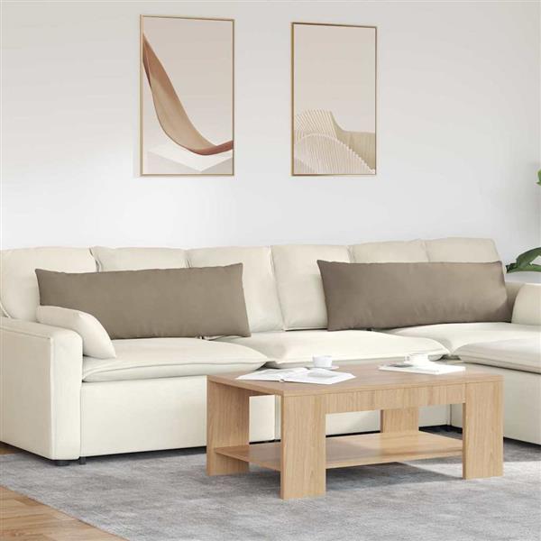 Grote foto vidaxl sofa kussens 2 pcs taupe 120 x 40 cm stof huis en inrichting woningdecoratie