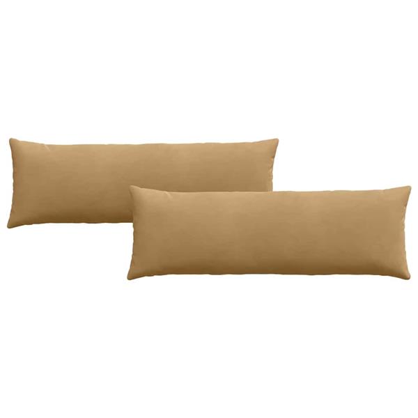 Grote foto vidaxl sofa kussens 2 pcs bruin 120 x 40 cm katoen stof huis en inrichting woningdecoratie