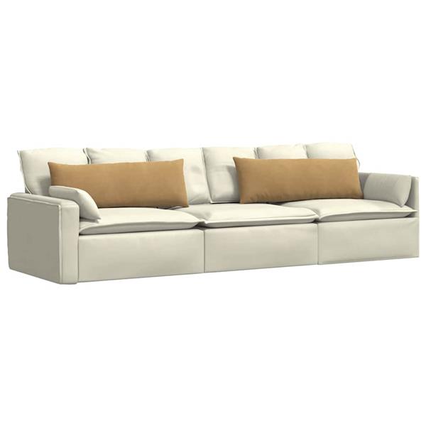 Grote foto vidaxl sofa kussens 2 pcs bruin 120 x 40 cm katoen stof huis en inrichting woningdecoratie