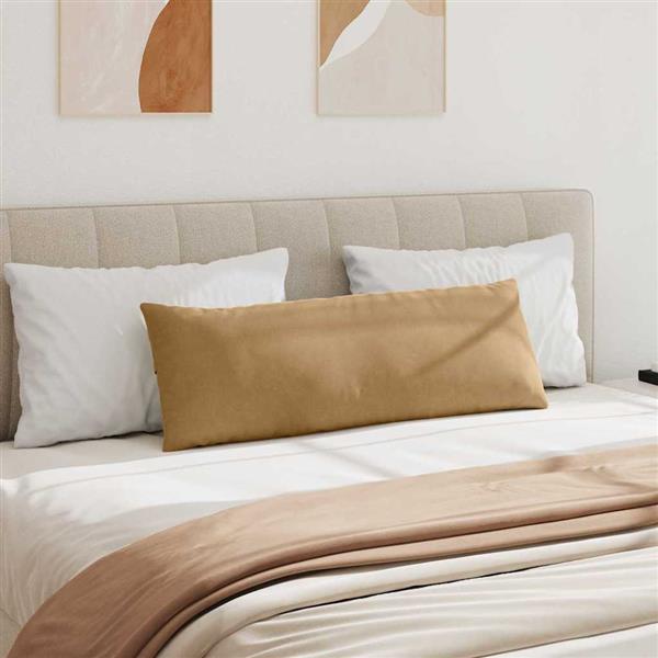 Grote foto vidaxl sofa kussens 2 pcs bruin 120 x 40 cm katoen stof huis en inrichting woningdecoratie
