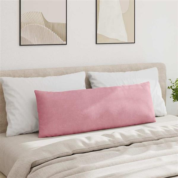 Grote foto vidaxl sofa kussens 2 pcs roze 120 x 40 cm katoen stof huis en inrichting woningdecoratie