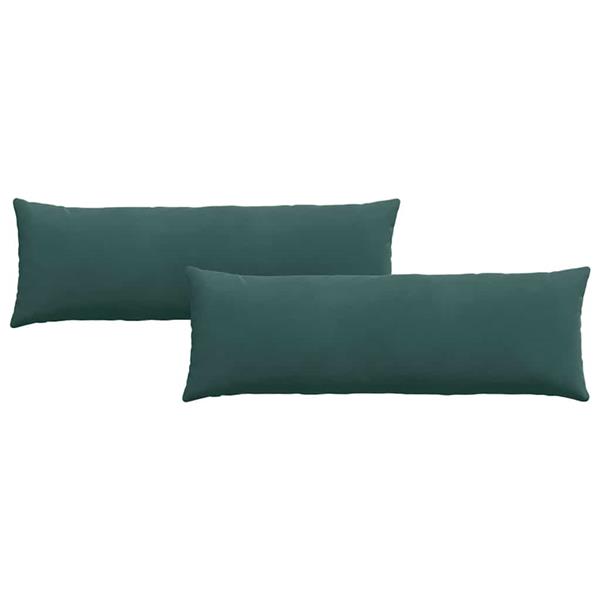 Grote foto vidaxl sofa kussens 2 pcs donkergroen 120 x 40 cm katoen stof huis en inrichting woningdecoratie