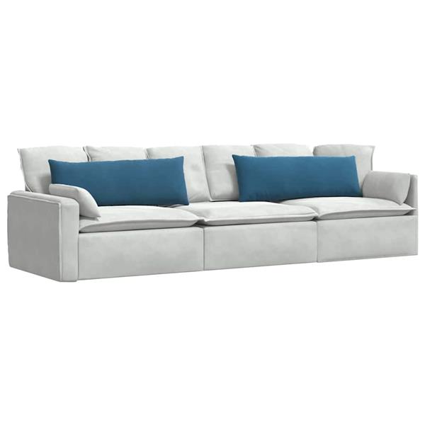 Grote foto vidaxl sofa kussens 2 pcs blauw 120 x 40 cm katoen stof huis en inrichting woningdecoratie