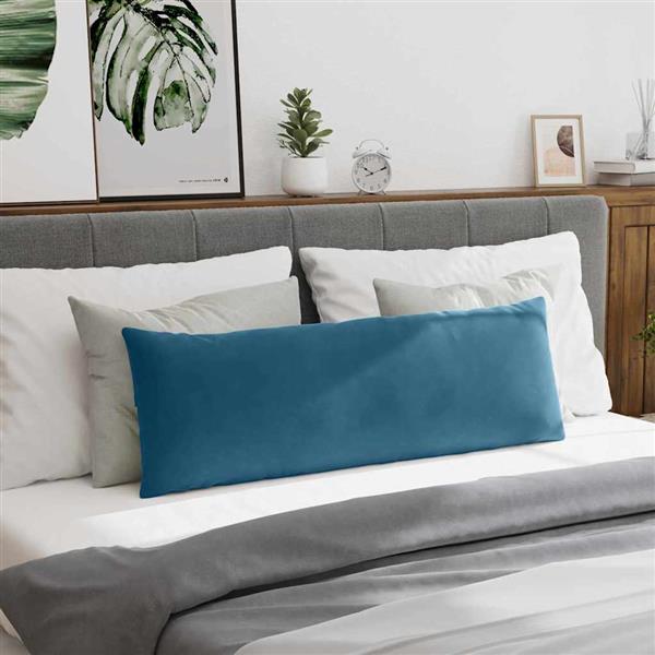 Grote foto vidaxl sofa kussens 2 pcs blauw 120 x 40 cm katoen stof huis en inrichting woningdecoratie