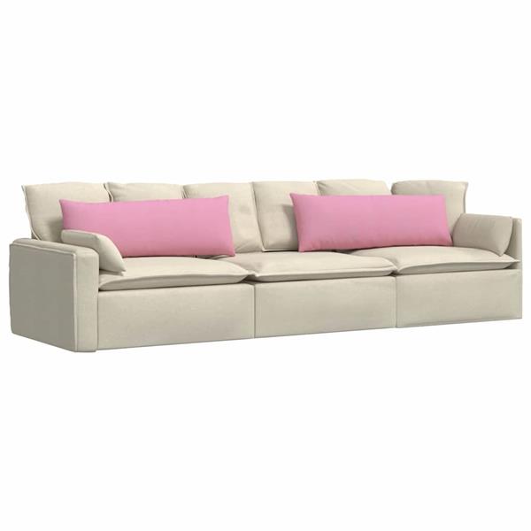 Grote foto vidaxl sofa kussens 2 pcs roze 120 x 40 cm stof huis en inrichting woningdecoratie