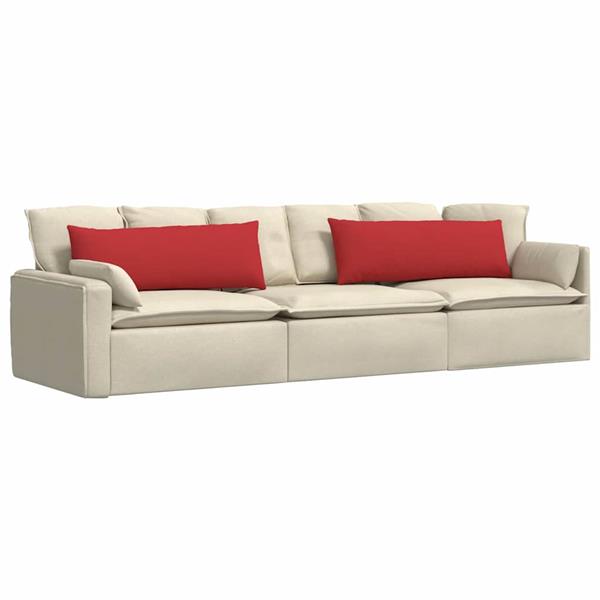 Grote foto vidaxl sofa kussens 2 pcs rood 120 x 40 cm stof huis en inrichting woningdecoratie