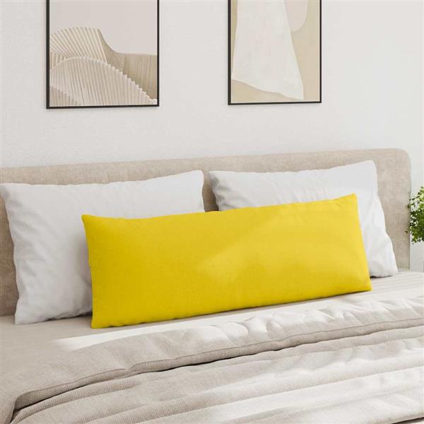 Grote foto vidaxl sofa kussens 2 pcs lichtgeel 120 x 40 cm stof huis en inrichting woningdecoratie