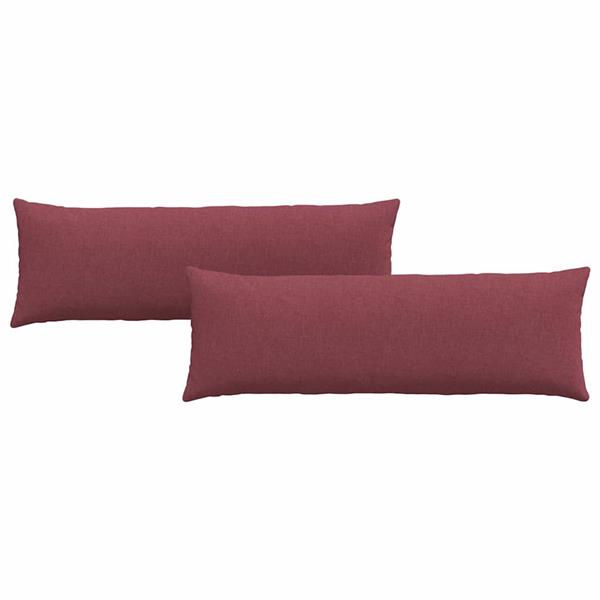 Grote foto vidaxl sofa kussens 2 pcs wijnrood 120 x 40 cm stof huis en inrichting woningdecoratie