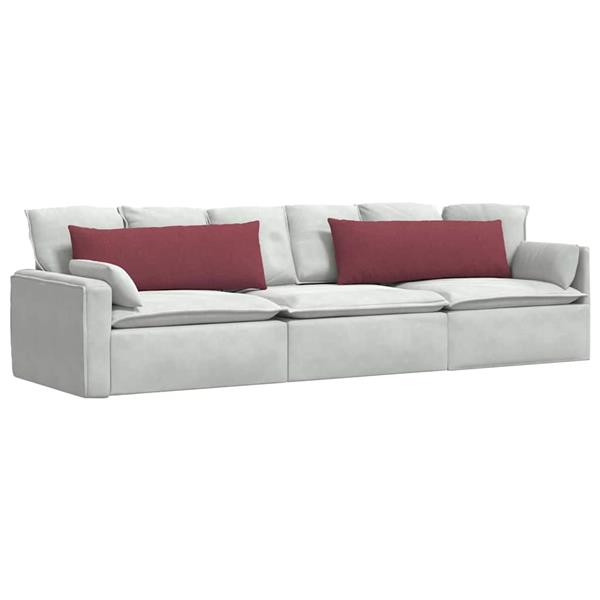 Grote foto vidaxl sofa kussens 2 pcs wijnrood 120 x 40 cm stof huis en inrichting woningdecoratie