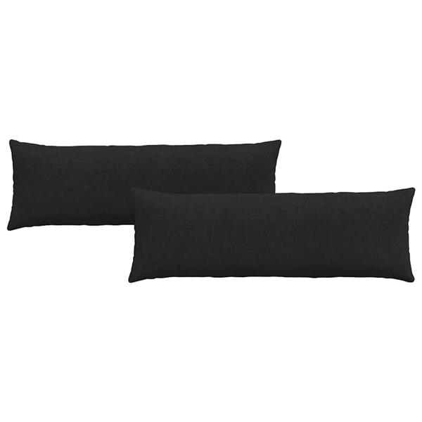 Grote foto vidaxl sofa kussens 2 pcs zwart 120 x 40 cm stof huis en inrichting woningdecoratie