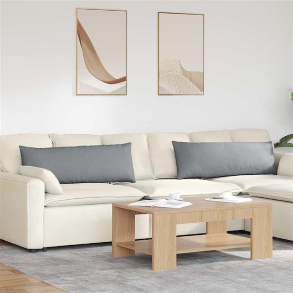Grote foto vidaxl sofa kussens 2 pcs lichtgrijs 120 x 40 cm stof huis en inrichting woningdecoratie