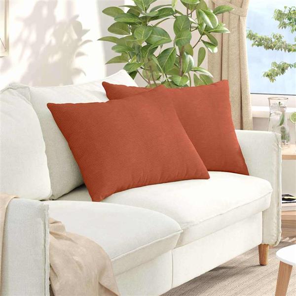 Grote foto vidaxl sofa kussens 2 pcs rood oranje 70 x 50 cm katoen stof huis en inrichting woningdecoratie