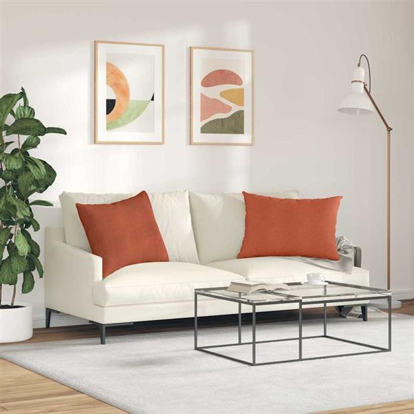 Grote foto vidaxl sofa kussens 2 pcs rood oranje 70 x 50 cm katoen stof huis en inrichting woningdecoratie