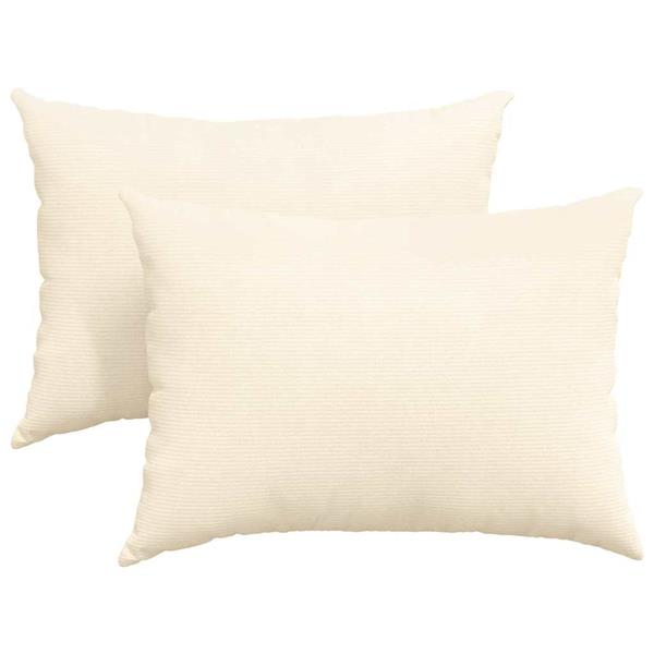 Grote foto vidaxl sofa kussens 2 pcs cr me 70 x 50 cm katoen stof huis en inrichting woningdecoratie