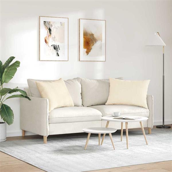 Grote foto vidaxl sofa kussens 2 pcs cr me 70 x 50 cm katoen stof huis en inrichting woningdecoratie
