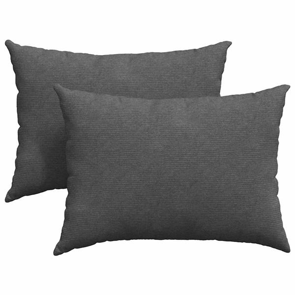 Grote foto vidaxl sofa kussens 2 pcs donkergrijs 70 x 50 cm katoen stof huis en inrichting woningdecoratie