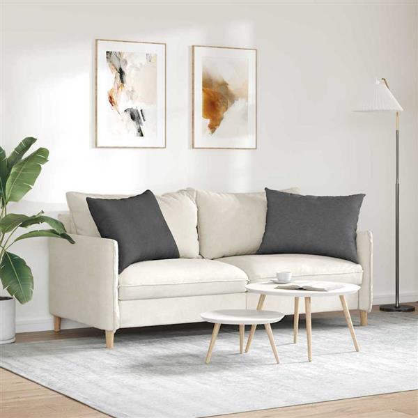 Grote foto vidaxl sofa kussens 2 pcs donkergrijs 70 x 50 cm katoen stof huis en inrichting woningdecoratie