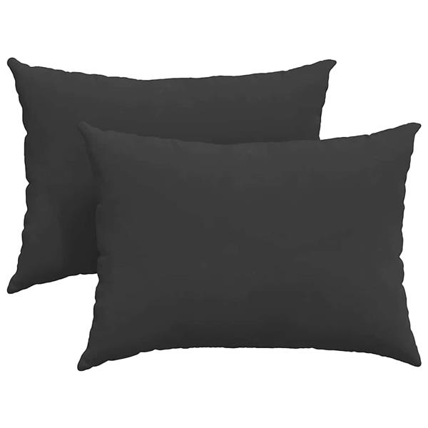 Grote foto vidaxl sofa kussens 2 pcs zwart 70 x 50 cm stof huis en inrichting woningdecoratie