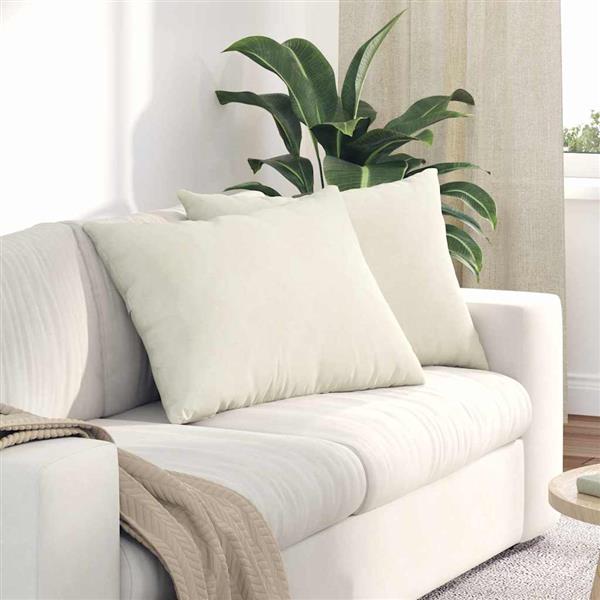 Grote foto vidaxl sofa kussens 2 pcs cr me 70 x 50 cm katoen stof huis en inrichting woningdecoratie