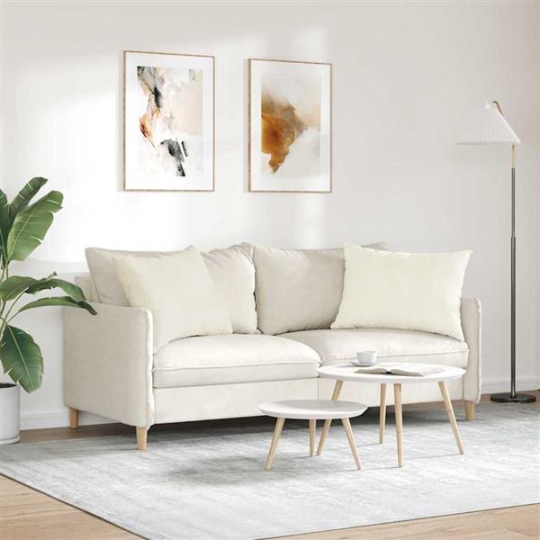 Grote foto vidaxl sofa kussens 2 pcs cr me 70 x 50 cm katoen stof huis en inrichting woningdecoratie