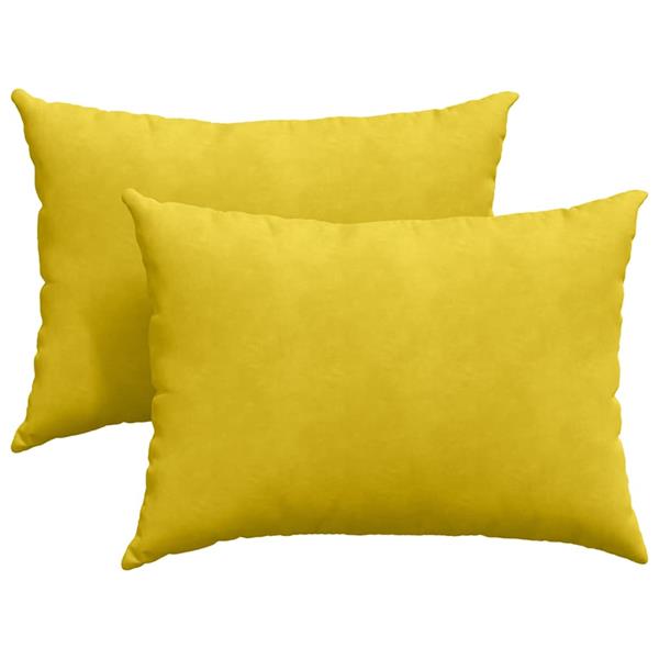 Grote foto vidaxl sofa kussens 2 pcs geel 70 x 50 cm katoen stof huis en inrichting woningdecoratie