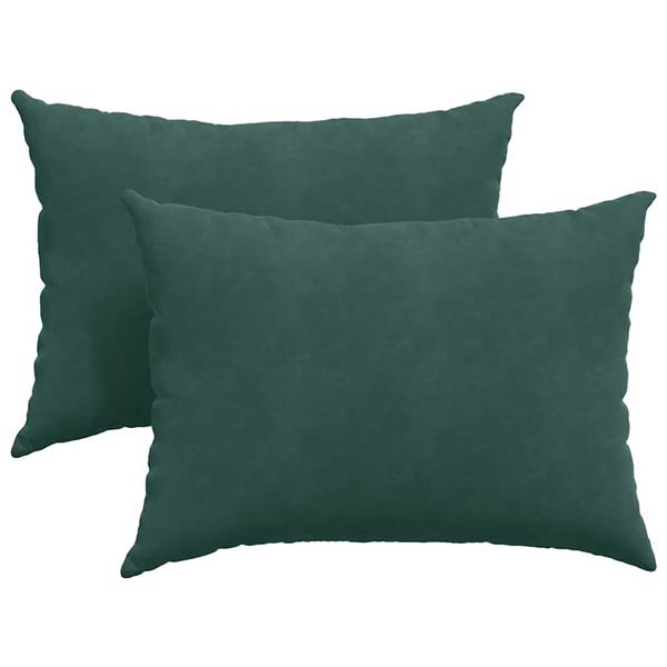 Grote foto vidaxl sofa kussens 2 pcs donkergroen 70 x 50 cm katoen stof huis en inrichting woningdecoratie