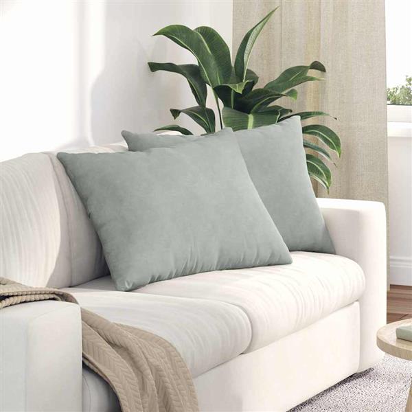 Grote foto vidaxl sofa kussens 2 pcs lichtgrijs 70 x 50 cm katoen stof huis en inrichting woningdecoratie