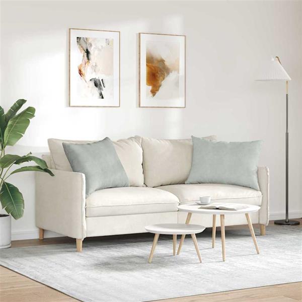 Grote foto vidaxl sofa kussens 2 pcs lichtgrijs 70 x 50 cm katoen stof huis en inrichting woningdecoratie