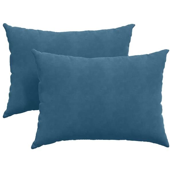 Grote foto vidaxl sofa kussens 2 pcs blauw 70 x 50 cm katoen stof huis en inrichting woningdecoratie