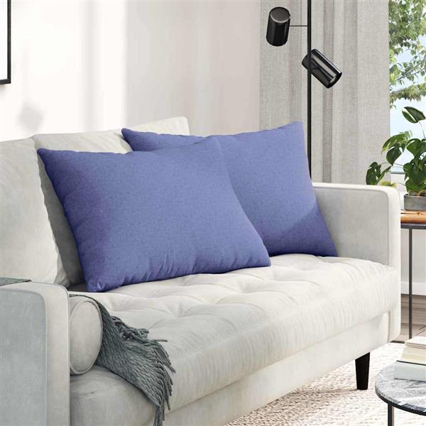 Grote foto vidaxl sofa kussens 2 pcs blauw 70 x 50 cm stof huis en inrichting woningdecoratie