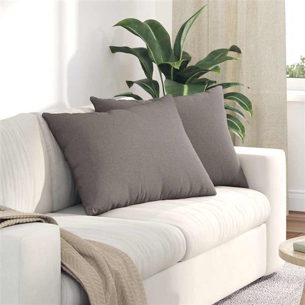 Grote foto vidaxl sofa kussens 2 pcs taupe 70 x 50 cm stof huis en inrichting woningdecoratie
