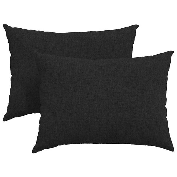 Grote foto vidaxl sofa kussens 2 pcs zwart 70 x 50 cm stof huis en inrichting woningdecoratie