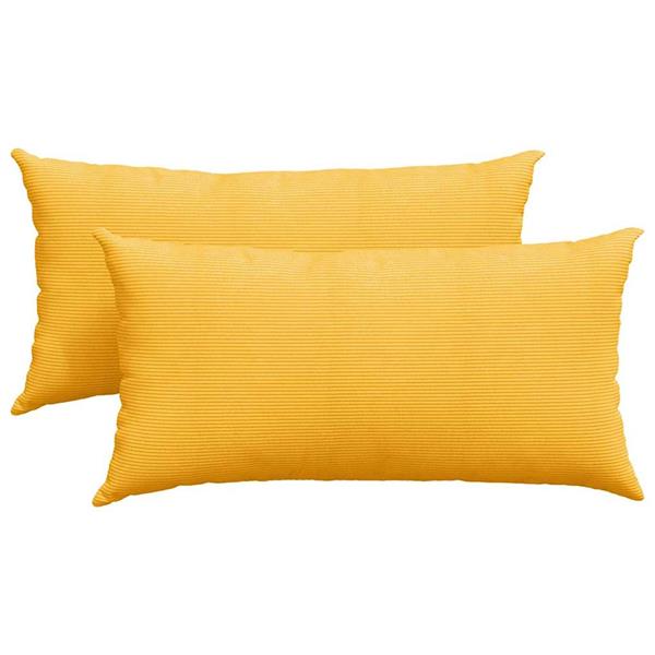 Grote foto vidaxl sofa kussens 2 pcs lichtgeel 80 x 40 cm katoen stof huis en inrichting woningdecoratie