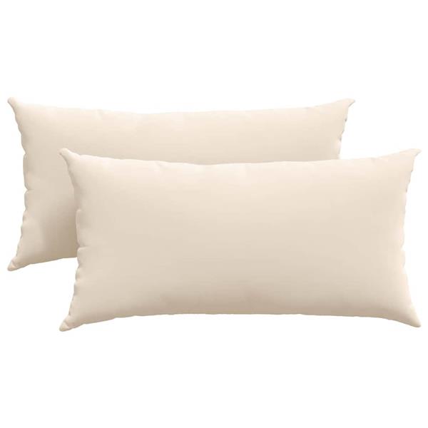 Grote foto vidaxl sofa kussens 2 pcs beige 80 x 40 cm stof huis en inrichting woningdecoratie